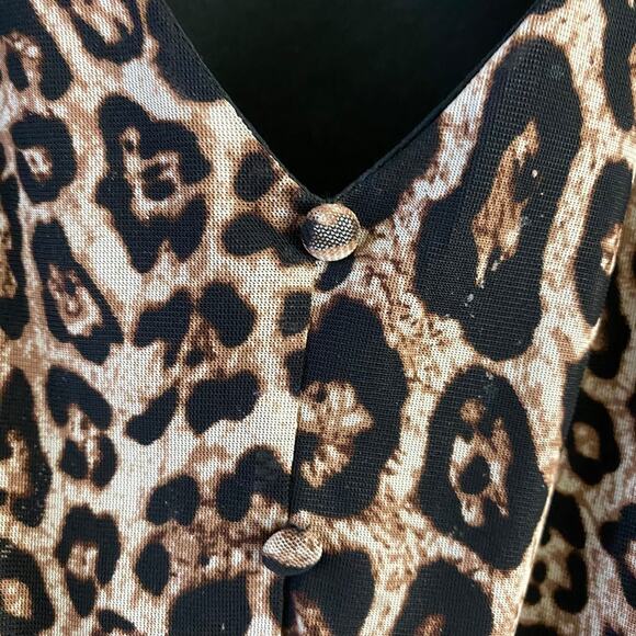 Siren Lily‎ Leopard Print Maxi Tiered Dress Women Size XL Brown Boho Lagenlook - Picture 6 of 12